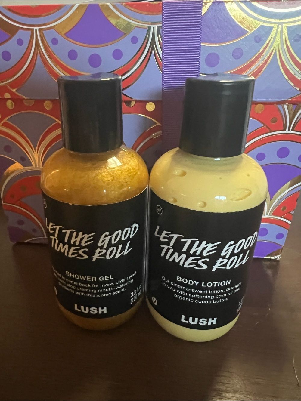 Lush Let The Good Times Roll Set Shower Gel & Body Lotion 3.3 Oz SEALED